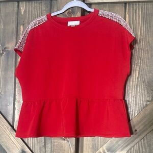 Women’s Large Short Sleeve Peplum Tee